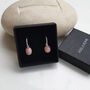Pink Opal Silver Hoop Earrings, thumbnail 2 of 3