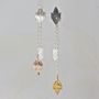 Tumbling Leaf Dangle Earrings, Silver And Gold Plated, thumbnail 4 of 4
