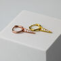 Sterling Silver Crystal Spike Drop Hoop Earrings, thumbnail 6 of 7