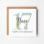 Floral Birthday Number Card One To 101 Personalised Card, thumbnail 5 of 5