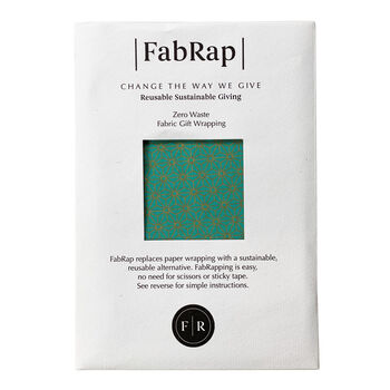 Jade With Gold Fabric Gift Wrap Reusable Furoshiki, 6 of 7