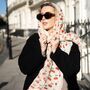 Cherry Print Scarf In Personalised Gift Box, thumbnail 3 of 7