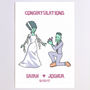 Personalised Bride Of Frankenstein Engagement Card, thumbnail 3 of 5