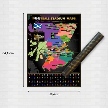 Scottish Football Stadiums Scratch Off Map, 5 of 7