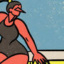 Lady By The Pool Fine Art Print, thumbnail 3 of 3