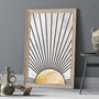 Gold Black Boho Sun Mixed Media Wall Art Print, thumbnail 4 of 6