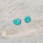 Turquoise Sterling Silver Stud Earrings, thumbnail 7 of 7
