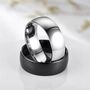 8mm Mens Matt Silver Plated Steel Wide Band Ring, thumbnail 8 of 12