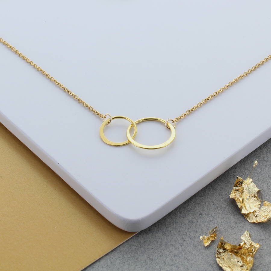Gold Plated Sterling Silver Infinity Ring Necklace By Francesca Rossi