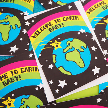 Welcome To Earth New Baby Card, 6 of 7