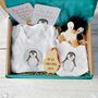 Personalised My First Christmas Penguin Baby Gift Set, thumbnail 1 of 6