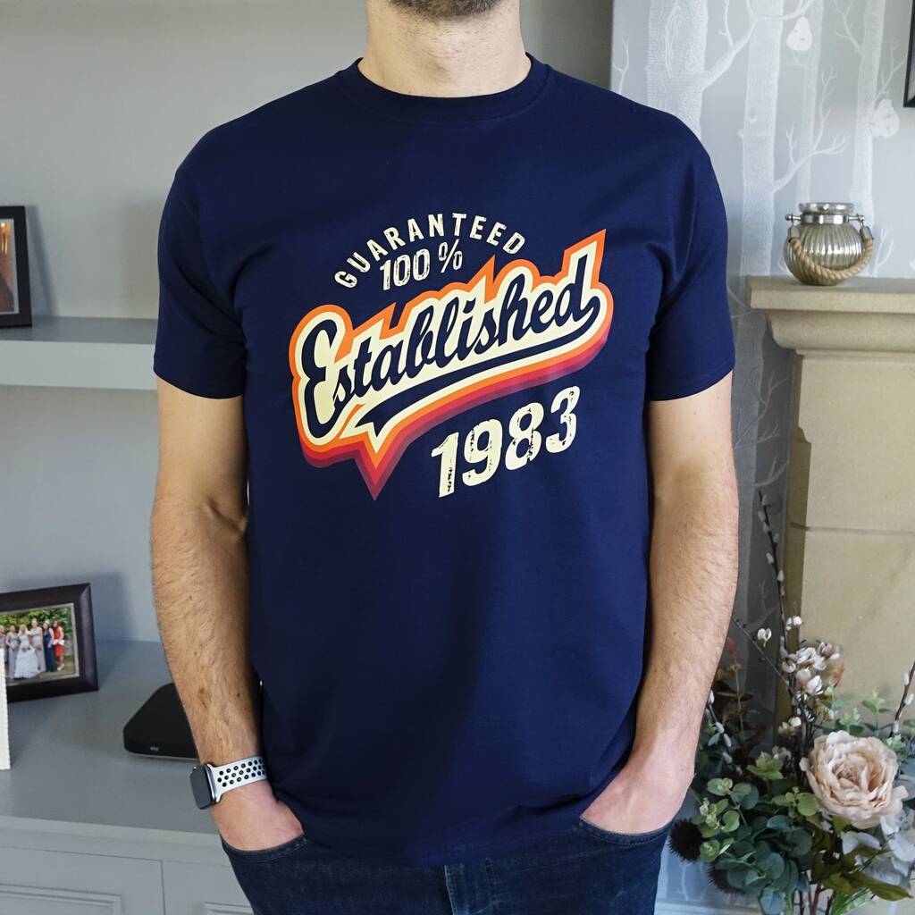 'Established 1983' 40th Birthday Gift T Shirt, 1 of 10