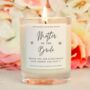 Mother Of The Bride Gift Personalised Candle, thumbnail 1 of 6