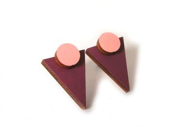 Geometric Triangle Stud Earrings, 5 of 6