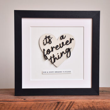 Personalised Wooden Art Print For Couple It's A Forever Thing, 3 of 4