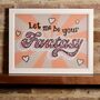 Glass Gold Leaf 'Let Me Be Your Fantasy' Wall Art Sign, thumbnail 3 of 11