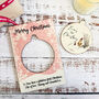 Personalised Pooh Bear Pink First Christmas Keepsake Card, thumbnail 1 of 5