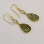 Labradorite, Blue Topaz Gold Plated Silver Earrings, thumbnail 5 of 5