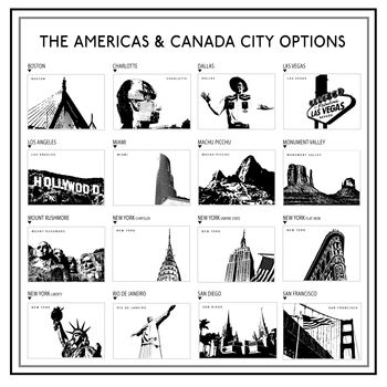 Our Three Favourite Cities Personalised Print, 10 of 12
