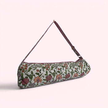 Yoga Mat Bag | White Garden Floral Print, 4 of 7