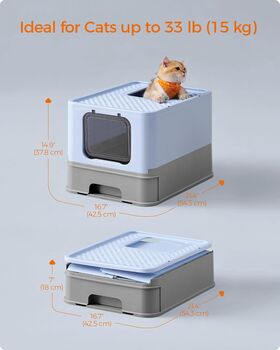 Hidden Cat Litter Box For Large Cats Anti Leaking, 3 of 9