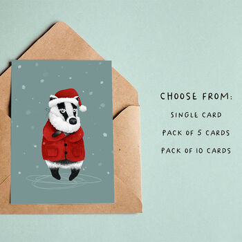 Grumpy Badger Christmas Cards, 6 of 9