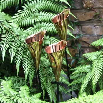 Copper Cala Lily Garden Sculpture, 10 of 12