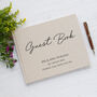 Modern Text Design Personalised Wedding Guest Book, thumbnail 1 of 7