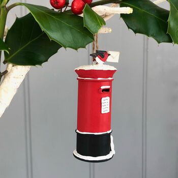 Christmas Robin On Postbox Decoration, 3 of 5