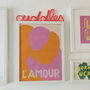 Abstract L'amour Print A4 Or A3, thumbnail 3 of 8