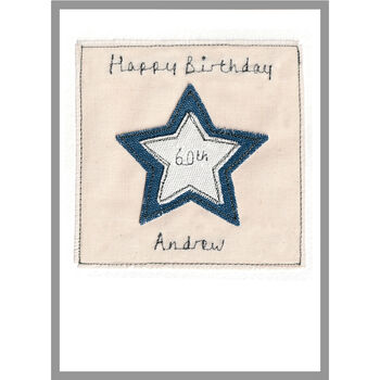 Personalised Star Birthday Card For Him, Any Age, 6 of 9