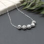 50th Birthday Bead Necklace Sterling Silver, thumbnail 1 of 4