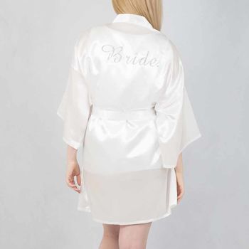 Personalised Swirl Bridal Dressing Gown, 2 of 3