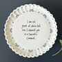 East Of India Porcelain Scallop Coaster Gift With Quote 'I Am Not Great At Advice', thumbnail 3 of 4