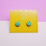 Pale Blue Mini Terrazzo Stud Earrings, thumbnail 5 of 7