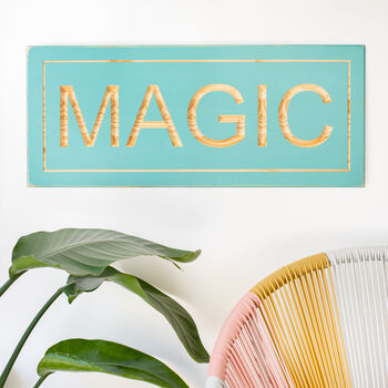 Personalised Large Wooden Sign – Blue Magic, 2 of 2