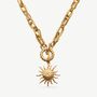 18 Kt Gold Sun Pendant 'Paloma' Necklace, thumbnail 6 of 8