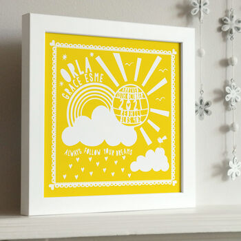 Framed New Baby Sunshine Print, 5 of 5