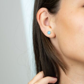 Colourful Small Stone Studs Dot Earrings, 6 of 10