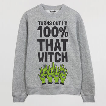 That Witch Women's Halloween Slogan Sweatshirt, 4 of 5