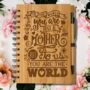 Mother You Are The World Bamboo Notebook, thumbnail 1 of 6