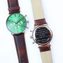 Engraved Men's Architect Motivator With Walnut Strap, thumbnail 3 of 5