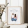Personalised Mother And Teen Daughter Bond Print Gift, thumbnail 2 of 6