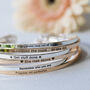Inspiration Slim Brass Bangles In Gold Or Silver Finish, thumbnail 3 of 12