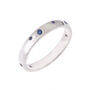 Starry Night Silver Scattered Blue Sapphires Ring, thumbnail 1 of 4
