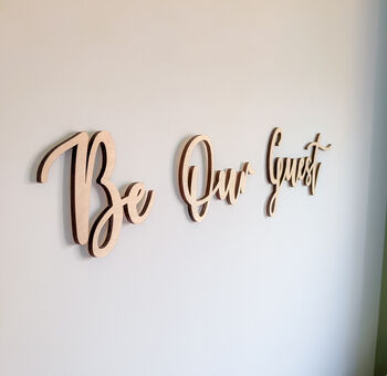 'Be Our Guest' Wood Words, 4 of 8