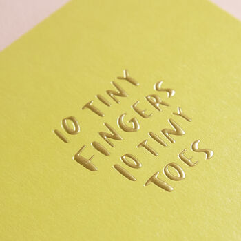'10 Tiny Fingers. 10 Tiny Toes' Baby Card, 2 of 2