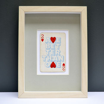 Two Hearts Are Better Than One Playing Card Print, 2 of 5