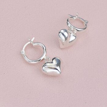 Design Your Own Sterling Silver Charm Huggie Earrings, 3 of 6