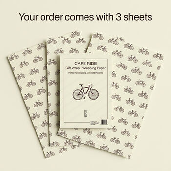 Café Ride Cycling Wrapping Paper, 2 of 4